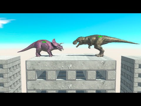 1 vs 1 Random Tournament on Wobbly Building - Animal Revolt Battle Simulator