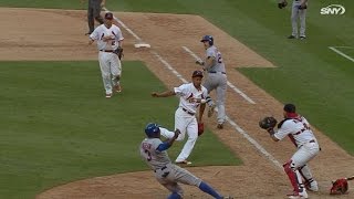 Granderson scores on squeeze play in 18th