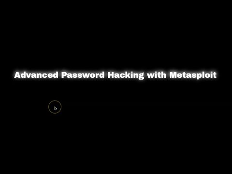 Advanced Password Exploitation With Metasploit