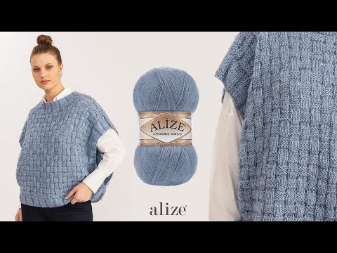 Angora Gold ile Oversize Kesim Süveter • Oversize Sweater • Свободный Свитер