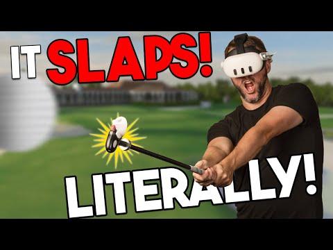 Finally a HAPTIC VR Golf Club — Feel Every Hit!  AMVR GA1 Review — Quest 3 Golf+