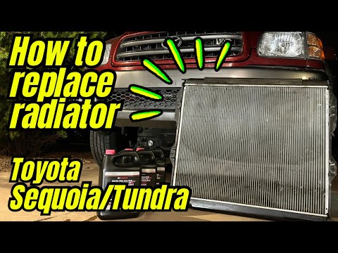 How to replace radiator on a Toyota Sequoia, Tundra | 2001-2007 (1st generation)