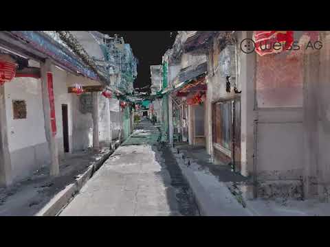 3D photogrammetry point clouds - street - Chinese Long Hu Gu Zhai Main St3 - Weiss AG