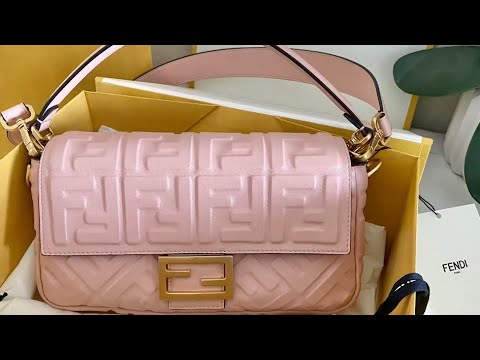 💕FENDI UNBOXING | Fendi Classic | Baguete de couro napa rosa💕