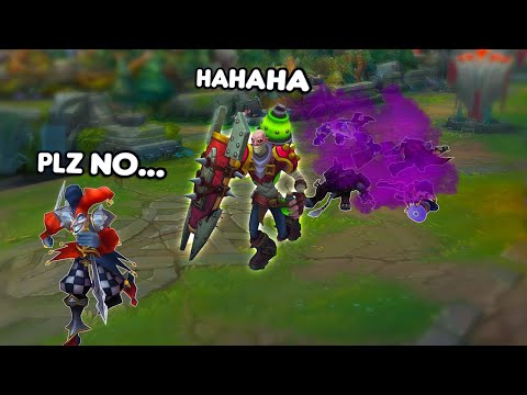 Singed... but his E can DELETE YOU for 4000+ True DMG (HILARIOUS) 🤣🤣