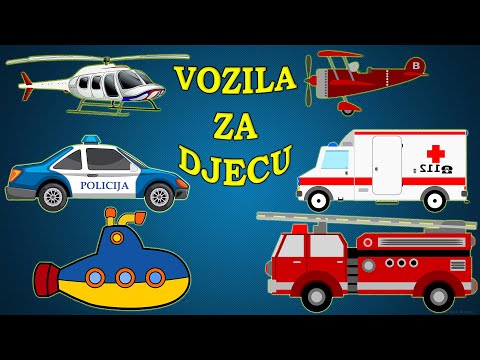 Vozila za djecu 🚒 Prijevozna sredstva 🚑 Učimo vozila i zvukove 🚓 Crtani za djecu