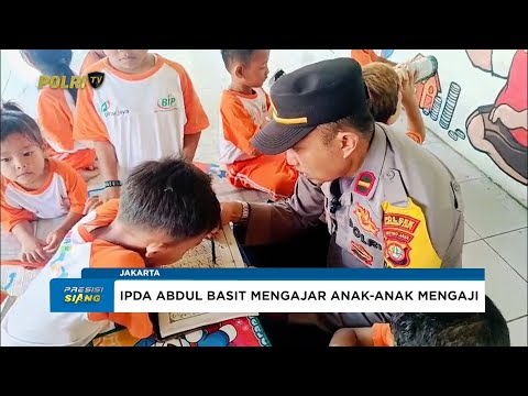 KAPOLSUBSEKTOR PASAR INDUK KRAMAT JATI AJARI ANAK ANAK MENGAJI