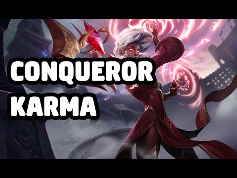 CONQUEROR KARMA SKIN SPOTLIGHT - LEAGUE OF LEGENDS