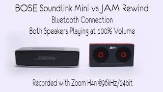 Video thumbnail for JAM Rewind HX-P540 vs Bose Soundlink Mini Sound Comparison Audio Test by Gloob