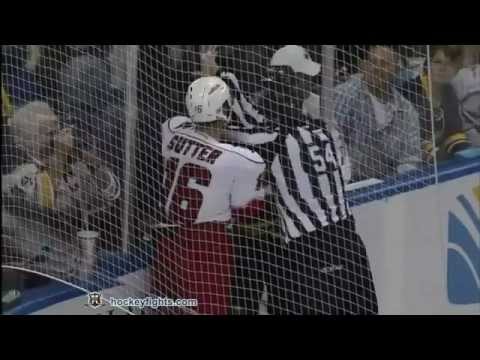Tim Gleason vs Paul Gaustad Oct 14, 2011