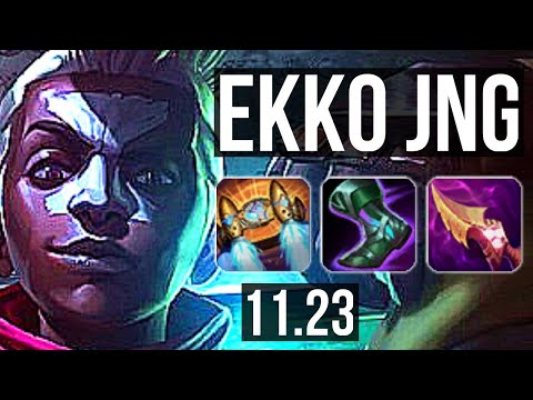 EKKO vs QIYANA (JNG) | 12 solo kills, Quadra, Legendary, 300+ games, 22/5/6 | BR Diamond | 11.23