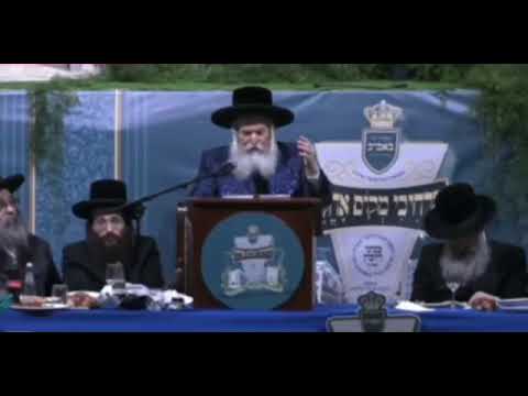 Bobover Rebbe Sings A Song During A Speech In Yerushalayim - Kislev 5783