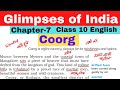 Coorg Class 10 English Class 10 English Chapter 7 Glimpses Of India