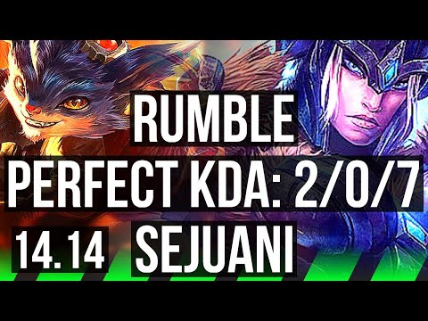 RUMBLE vs SEJUANI (JGL) | 78% winrate, 2/0/7 | NA Challenger | 14.14