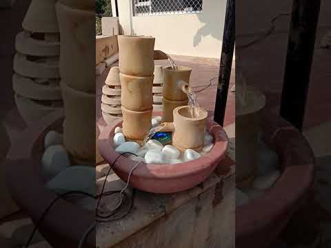 Sand stone bamboo fountain