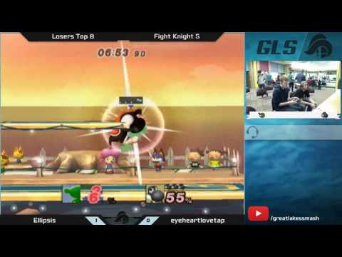 Fight Knight V Project M Singles - Ellipsis (Game & Watch) vs. eyeheartlovetap (Yoshi)