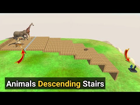 Animals descending stairs - Animal Revolt Battle Simulator
