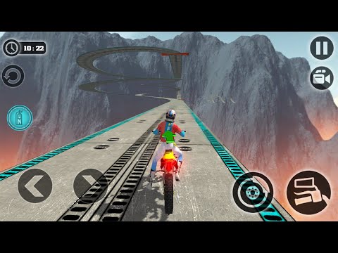 Impossible Moto Bike Tracks 3D - Yellow Bike Driving Levels 14 and 15 All Levels Completed Gameplay