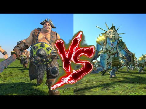 Maneaters VS Temple Guards. Total War Warhammer 3