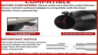 Great product -  AUTOSAVER88 2.75 Inch Inlet Black Exhaust Tip, 2.75 Inlet 3.5 Outlet 12 Overall
