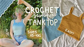 Download lagu EASY Crochet Scallop Tank Top | FREE Pattern w/ sizes XS-4XL ☀️🦋 mp3