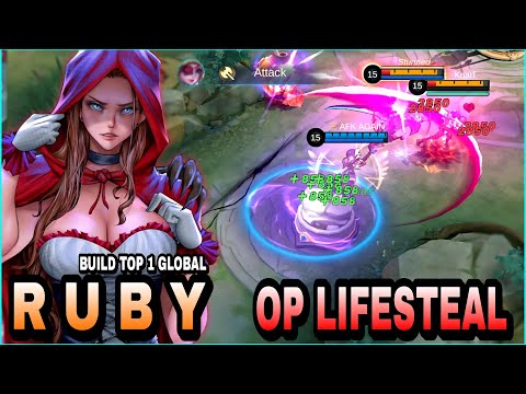 Ruby Best Build 2023 - Unlimited Lifesteal - Build Top 1 Global Ruby ~ MLBB