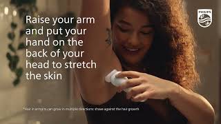 Philips Lady Shaver 8000 Series shaving techniques