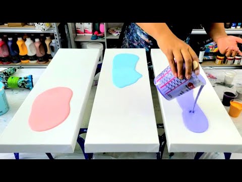 WOW! Gorgeous Pastels! Bright Spring Color Palette ~ Abstract Art ~ Acrylic Pouring