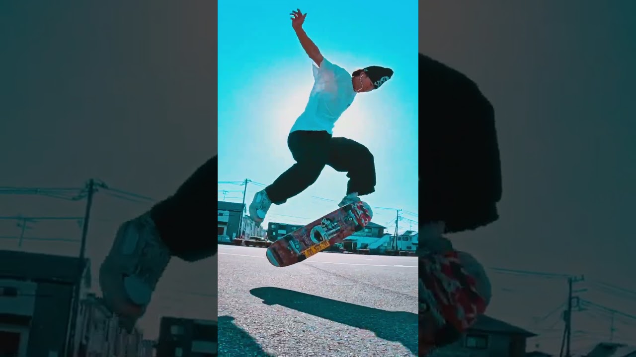 着地ミスしたらフリップ一回多くなった！スケボーは何でもあり