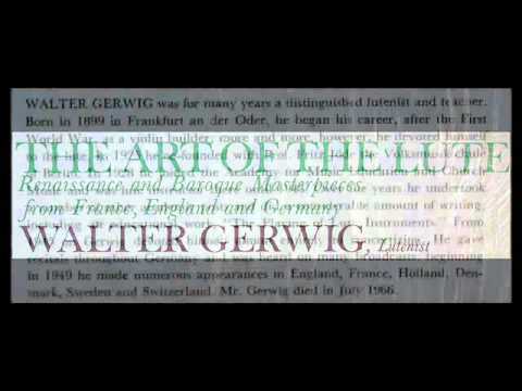 Attaignant / Walter Gerwig, 1958: Gaillard, Chansons, Pavanes, Other Lute Works - Vinyl LP