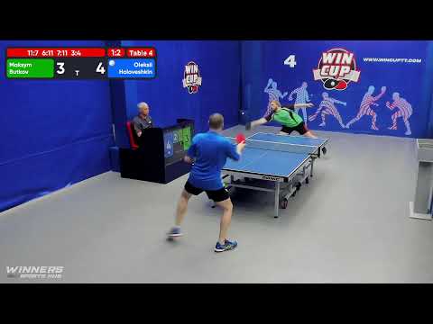 23:30 Бутков Максим (1:3) Головешкин Алексей   стол 4  ЮГ-5  20.06.22