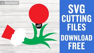 Grinch Hand Holding Ornament Svg Free Cut File for Cricut