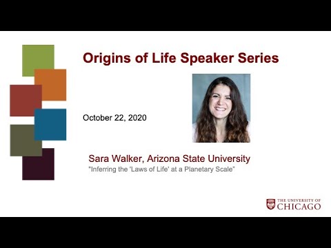 Inferring the 'Laws of Life' at a Planetary Scale, Sara Walker, Arizona State University