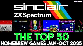 Top 50 Best ZX Spectrum Homebrew Games Jan-Oct 2025 (Time Stamps) #zxspectrum #sinclairzxspectrum