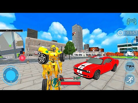US Police Bike Car Robot Transform Robot Fight Rescue Game 2021(Bike Mode) - Android Gameplay