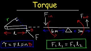 Torque, Basic Introduction, Lever Arm, Moment of Force, Simple Machines & Mechanical Advantage