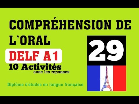 DELF A1 - Compréhension de l'oral (no 29) Listening Comprehension Online Practice