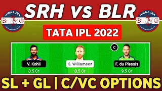 SRH vs BLR Dream11 Team, Hyderabad vs Banglore, SRH vs BLR, SRH vs BLR Dream11 Team,IPL 2022.