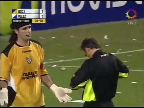 Patada de Sessa a Rodrigo Palacio (Boca vs Velez)