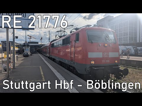 Führerstandsmitfahrt [Baureihe 111] - Pendel Stuttgart Hbf [oben] - Böblingen [Centralbahn]