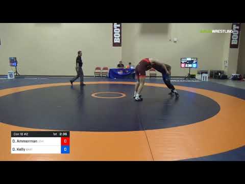 2018 Marine Corps US Open/UWW Junior Freestyle 86 Con 16 #2 - Dylan Ammerman (Lehi) Vs. David Kell