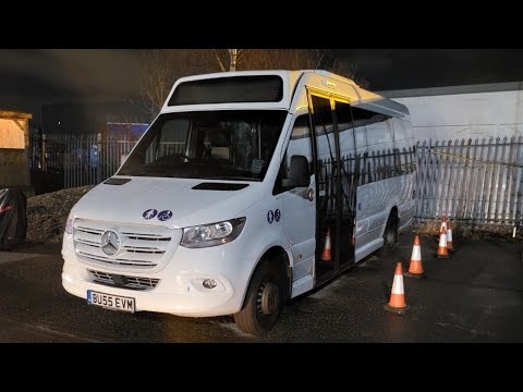 DEMO BUS: Journey on Route 592 | BU55EVM - Gateshead Central: Mercedes-Benz Sprinter City 45 EVM