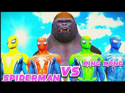 TEAM SPIDERMAN PS4 VS KING KONG - EPIC BATTLE (hassigamler)