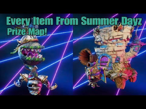 Plants Vs Zombies BFN Every Item From Summer Dayz Prize Map!