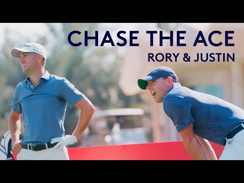 Rory McIlroy & Justin Thomas try to make a hole-in-one with 50 balls