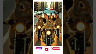Biker Bunnies on the Run 🚔💨 | Bunny Biker Gang Short