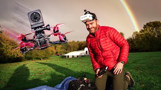 CHASING RAINBOWS - DJI Action 2 Cinematic FPV First Flight with Color Grading D-Cinelike