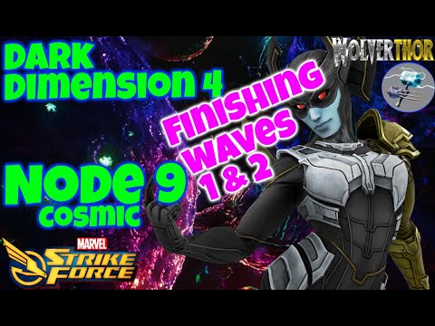 How to finish Waves 1-2 in DD4 Node 9 - Cosmic Dark Dimension MSF - Marvel Strike Force