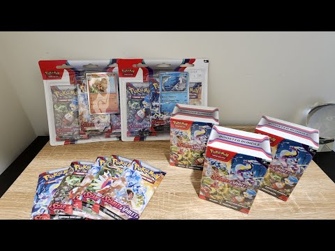 Huge Pokemon Scarlet & Violet booster packs, booster bundles and blister packs openings!!!