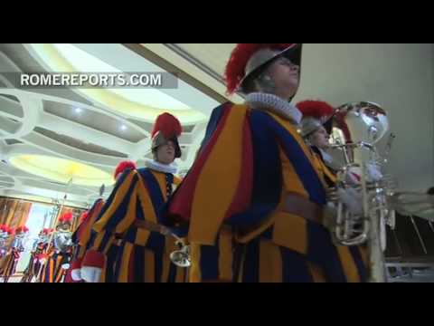 El juramento de los primeros Guardias Suizos de Francisco